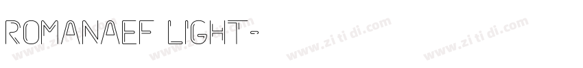 RomanaEF Light字体转换